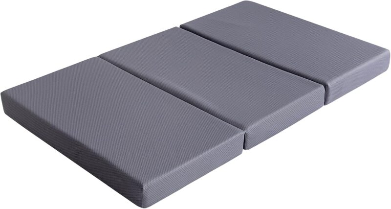 Amazon Basics Materasso pieghevole per ospiti 120 x 195 x 10 cm in memory foam