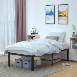 Amazon Basics Telaio per letto antiscivolo resistente con doghe in acciaio