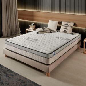 Naturalex - Materasso Matrimoniale 160x190 cm - Visco Carbone - Altezza 24 cm - Schiuma Memory HR